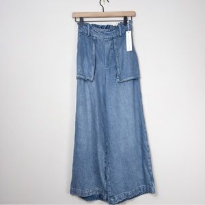 NWT Young Fabulous & Broke Sadie Wide Leg Jean XS Denim Pants High Waisted